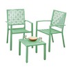 3-Piece Outdoor Bistro Set, Modern Patio Furniture Set with Chairs and Table for Lawn,Garden,Balcony - 2 of 4