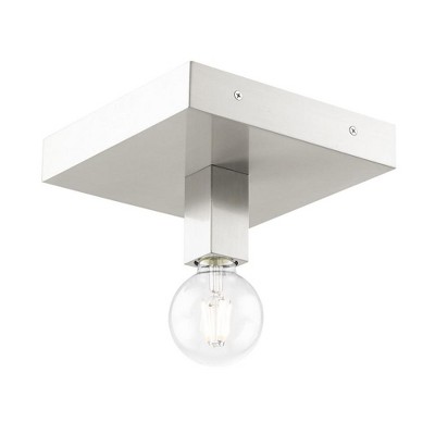 Livex Lighting Solna 1 - Light Flush Mount in  Brushed Nickel