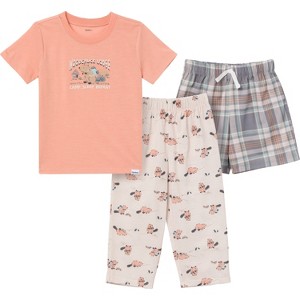 Gerber Toddler Boys' 3-Piece T-Shirt, Shorts & Pants Pajama Set - 1 of 4