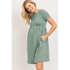 Hello Miz Women's Casual Mini T-Shirt Maternity Dress - 2 of 4
