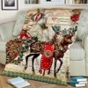 Lomsoe Cozy Christmas Throw Blanket Soft, Plush & Warm with Vintage Floral Design Perfect for Bed, Sofa,Outdoor Use. - 3 of 4