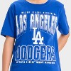 Boys' Los Angeles Dodgers Oversized Short Sleeve Graphic T-Shirt - Blue - 2 of 4