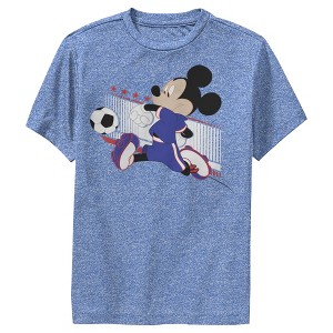 Boy's Disney Mickey Mouse Soccer Japan Performance Tee - 1 of 4