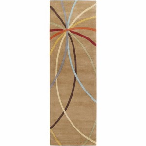 Hauteloom Davison Brown Geometric Modern Wool Rug - 1 of 4