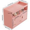 PAKASEPT 43.4" W Baby Changing Table with 2 Drawer, Pink Baby Dresser and Diaper Changing Station Organizer for Infants Newborn - 2 of 4