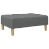 vidaXL Footstool Dark Gray 30.3"x21.7"x12.2" Fabric - 2 of 4
