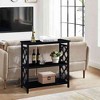 Bella Depot Console Table with 3-Tier Storage Shelves and Solid Wood Legs - 3 of 4