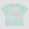 Levi's® Girls' 'Ocean Beach' Mid-Crop Short Sleeve T-Shirt - Mint Blue - 2 of 4