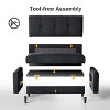 Vipbear 50" Corduroy Loveseat Sofa for Living Room,Small Comfy Love Seat Sofa with Deep Seat Spring Cushion,Solid Wood Frame,Tool-Free Assembly - 3 of 4