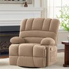 MAYEERTY Camel Oversized Swivel Rocker Recliner Chair for Adults, Perfect for Living Room - 3 of 4