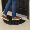 Evideco French Home Goods Half Moon Rubber Door Mat 23.5 x 15.75 Inches - 4 of 4