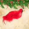 Italian Ornaments 2.5 Inch Ruby Red Bird Italian Glass Ornament Tree Ornaments - 2 of 4