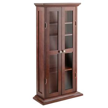 Dvd-Cd Cabinet - Antique Walnut - Winsome