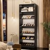 Aheaplus 6-Tier Shoe Rack Tower, 80'' Floor Standing Wooden Shoe Organizer - 3 of 4
