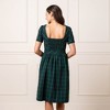 Hope & Henry Women's Organic Short Sleeve Holiday Dress with Waist Sash - image 3 of 4