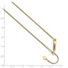 Black Bow Jewelry 1mm 10k Yellow Gold Adjustable Solid Wheat Chain Necklace - 2 of 4