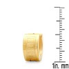Steeltime Ladies 18k gold plated stainless steel huggie earrings with roman numeral accents - 3 of 4
