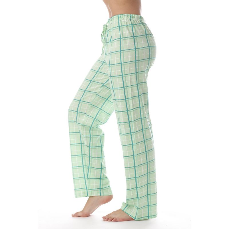Just Love Womens Plaid Knit Jersey Pajama Pants - 100% Cotton PJs, 2 of 4