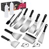 MOVSSOU 14Pcs Flat Top BBQ Griddle Accessories Kit Professional BBQ Grill Tools Set for Outdoor BBQ Camping - 4 of 4