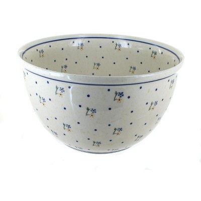 Blue Rose Polish Pottery Country Meadow Large Mixing Bowl