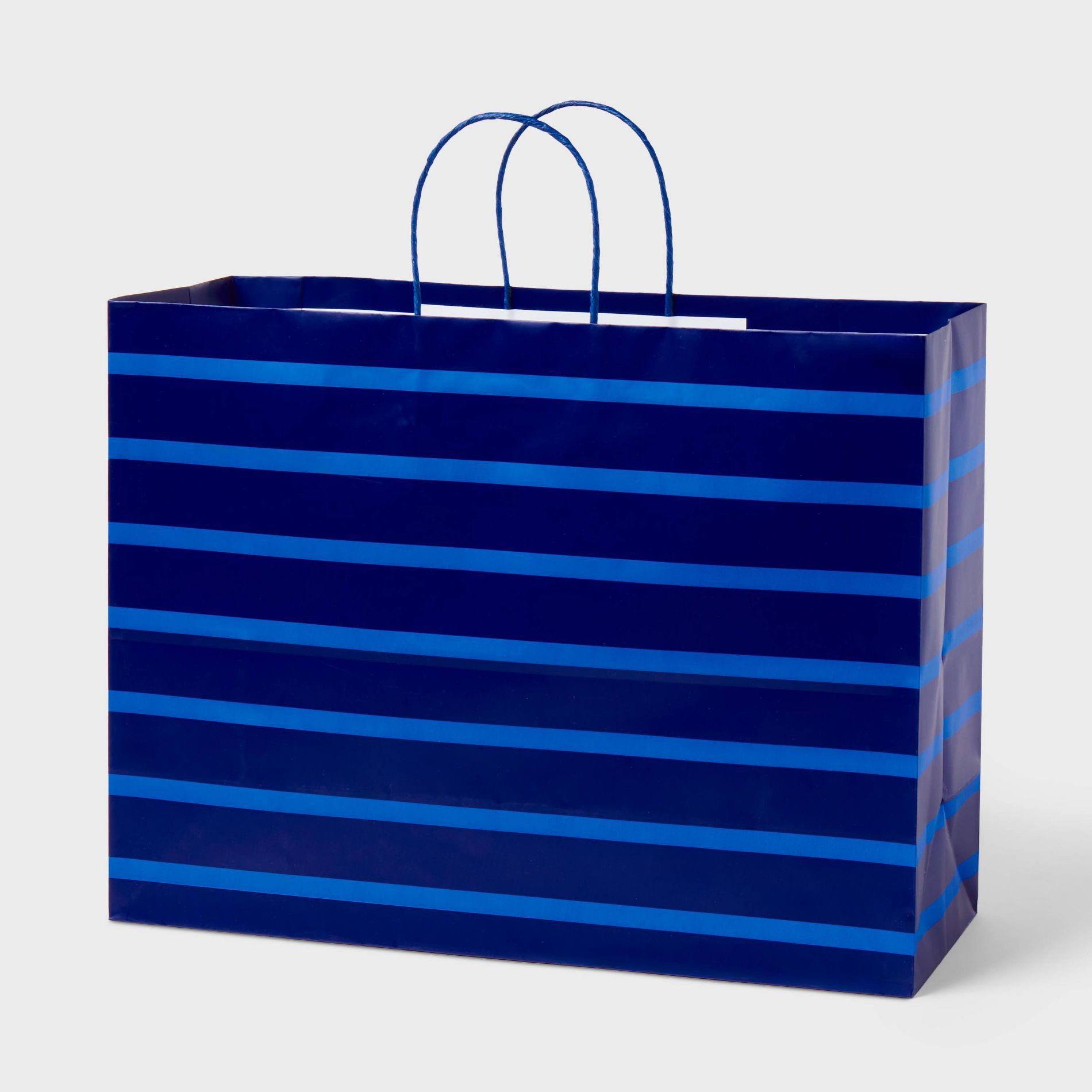 Large Striped Gift Bag Navy/Blue - Spritz™