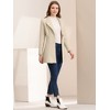INSPIRE CHIC Women's Turn Down Collar Buttoned Business Casual Mid-Long Winter Coat - 2 of 4