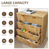 4 Drawer Fluted Dresser for Bedroom, Modern Wood Chest with Gold Handles, Narrow Storage Cabinet or TV Stand - 3 of 4