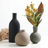 Aoibox Ceramic Vase Set of 3, Rustic Farmhouse Decor Pottery Vases for Bouquet Pampas Grass Dried Fresh Flowers, Living Room, Kitchen, Bedroom, etc. - 3 of 4