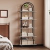 71" Arched 5-Tier Bookshelf with Metal Frame, Freestanding Open Bookcase and Plant Stand for Home and Office - 2 of 4