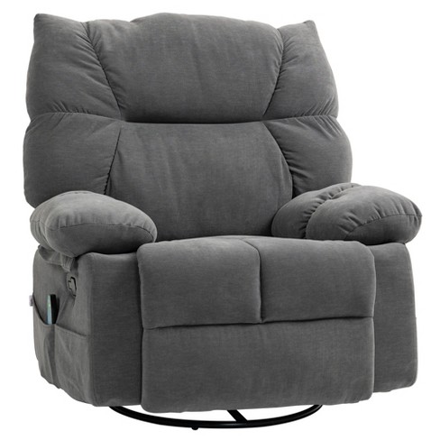 Homcom Vibration Massage Recliner Chair With Heat, Oversized Swivel ...