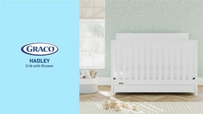 Pebble Gray 5-in-1 Convertible Crib with Storage Drawer