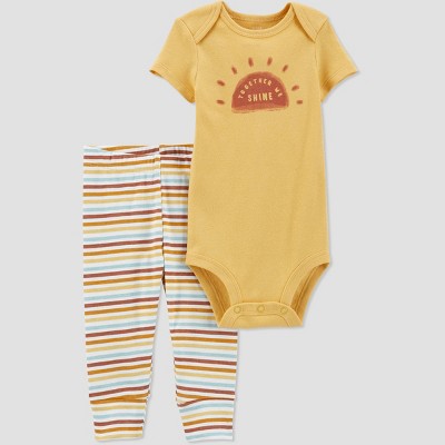 Carter's Just One You® Baby 2pc 'Together We Shine' Top & Bottom Set - Yellow Newborn