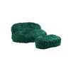 CENGHU Bean Bag Chair, Accent Beanbag Sofa Chair with Ottoman, Soft Faux Fur Bean Bag Chairs for Adults/Kids - image 2 of 4