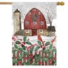 Briarwood Lane Winter House Flag 40x28 For Outdoor Barn in Snow For Winter House Flag - 2 of 4