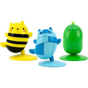Cats vs Pickles Mini Figure 3-Pack | Mini Figures for Kids | Animal Figurines | Plastic Toys for Boys & for Girls | Miss Bumblekitty, Roboticat, Joe - 1 of 4