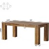 Tribesigns 63-Inch Dining Table for 4-6 People, Rectangular Kitchen Dinner Table, Farmhouse Wooden Eating Table for Home Kitchen, Dining Room,Brown - 2 of 4