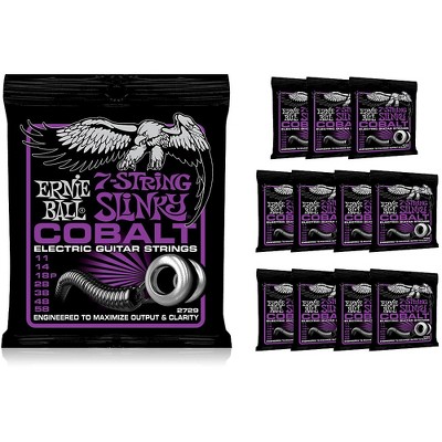Ernie Ball 2729 Cobalt 7-String Power Slinky Electric Guitar Strings - Buy 10, Get 2 FREE
