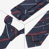 INSPIRE CHIC Men's Stripe Print Self-Tied Crown Flowers and Anchor Necktie for Graduation School Uniform College 1 Pc - 3 of 4