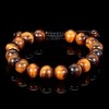 West Coast Jewelry Men's Tiger Eye Natural Stone Bead Adjustable Bracelet (10mm) - 2 of 4