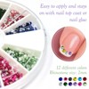 Wrapables Rhinestones 2400 Piece 12 Color Nail Art Manicure Wheel, 12 Vibrant Colors for Nail Art & DIY Decoration - 2 of 4