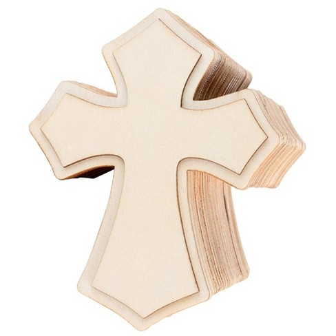 WOODEN CRAFT SHAPE FREE STANDING MDF CHURCH WITH CROSS CUT OUT 