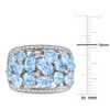 EVERLY JEWELRY | Sterling Silver 0.07 CT TW Diamond And 5 1/2 CT TGW Sky Blue Topaz Fashion Ring - 4 of 4