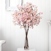 Nearly Natural 32-in Artificial Cherry Blossom Arrangement in Cylinder Glass Vase - 3 of 4