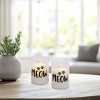 LumaBase Battery-Operated LED Glass Candles, Meow - Set of 2 - 2 of 4