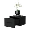 Kumasinova Floating Wooden Nightstand with Top Shelf,Wall-Mounted Night Stand with Drawers,Space Saving Bedside Table for Bedroom - 4 of 4