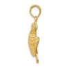 Black Bow Jewelry 14k Yellow Gold 18mm Textured Sea Turtle Pendant - 2 of 4