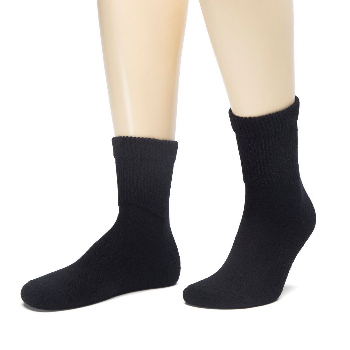 Hugh Ugoli Men's Cotton Diabetic Ankle Socks Wide Fit Seamless Toe Non-Binding, 4 Pairs - thumbnail 8