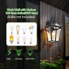 10 in 2pcs Outdoor Wall Lanterns, Black Finish Weatherproof Wall Sconce with Clear Glass Panels, Exterior Light Fixtures for Porch(Bulb Not Included) - 4 of 4