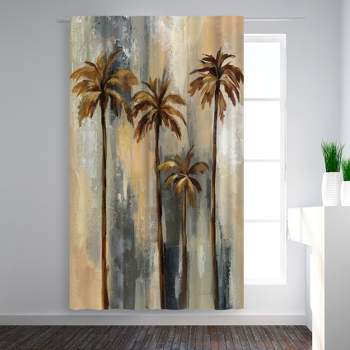 Americanflat Hr Palm Trees Ii by Jenaya Jackson Blackout Rod Pocket Single Curtain Panel 50x84