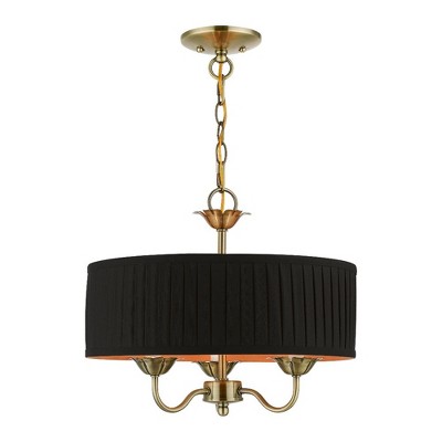 Livex Lighting Harrington 3 - Light Pendant in  Antique Brass